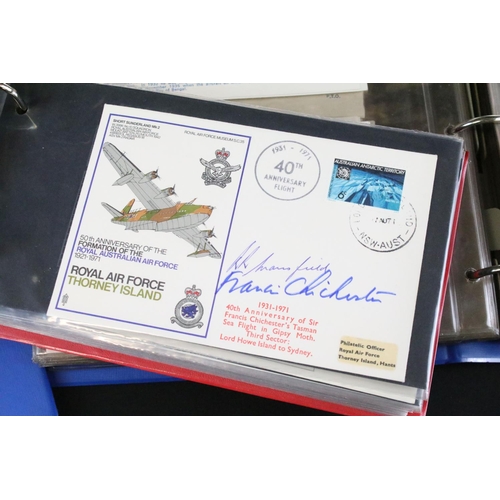 453 - A large collection of Royal Air Force / R.A.F. stamp first day covers within albums together with so... 