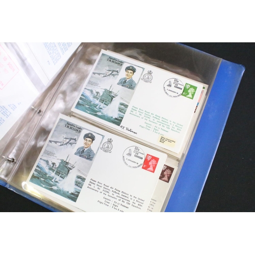 453 - A large collection of Royal Air Force / R.A.F. stamp first day covers within albums together with so... 