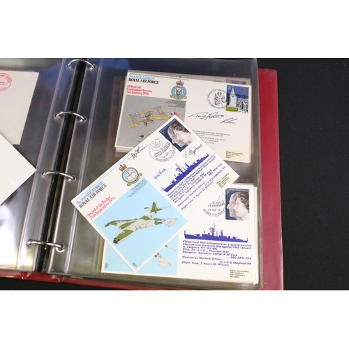 453 - A large collection of Royal Air Force / R.A.F. stamp first day covers within albums together with so... 