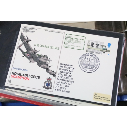 453 - A large collection of Royal Air Force / R.A.F. stamp first day covers within albums together with so... 