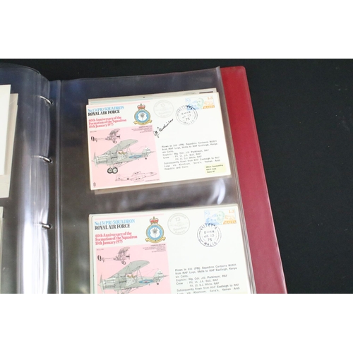 453 - A large collection of Royal Air Force / R.A.F. stamp first day covers within albums together with so... 