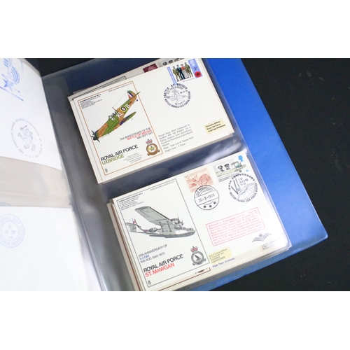 453 - A large collection of Royal Air Force / R.A.F. stamp first day covers within albums together with so... 