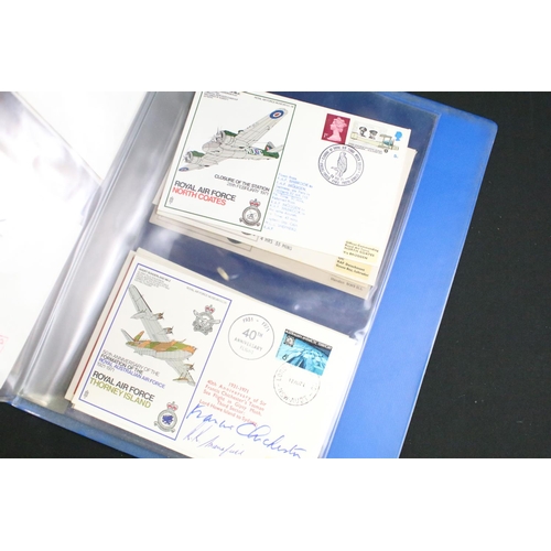 453 - A large collection of Royal Air Force / R.A.F. stamp first day covers within albums together with so... 