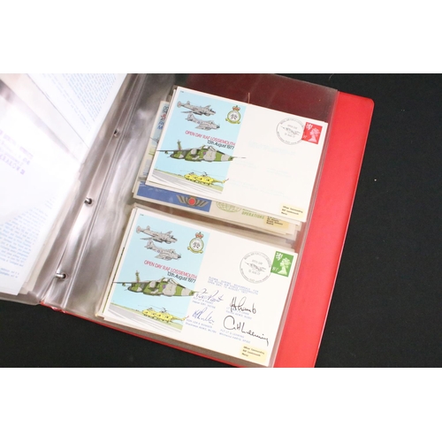 453 - A large collection of Royal Air Force / R.A.F. stamp first day covers within albums together with so... 