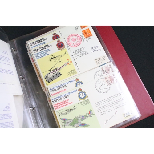 453 - A large collection of Royal Air Force / R.A.F. stamp first day covers within albums together with so... 