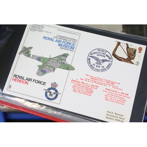 453 - A large collection of Royal Air Force / R.A.F. stamp first day covers within albums together with so... 