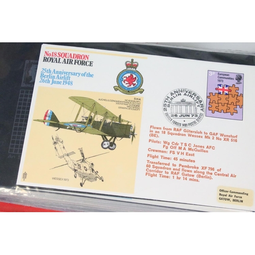 453 - A large collection of Royal Air Force / R.A.F. stamp first day covers within albums together with so... 