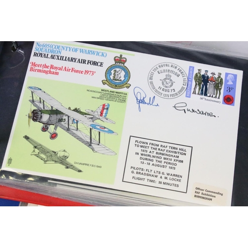 453 - A large collection of Royal Air Force / R.A.F. stamp first day covers within albums together with so... 