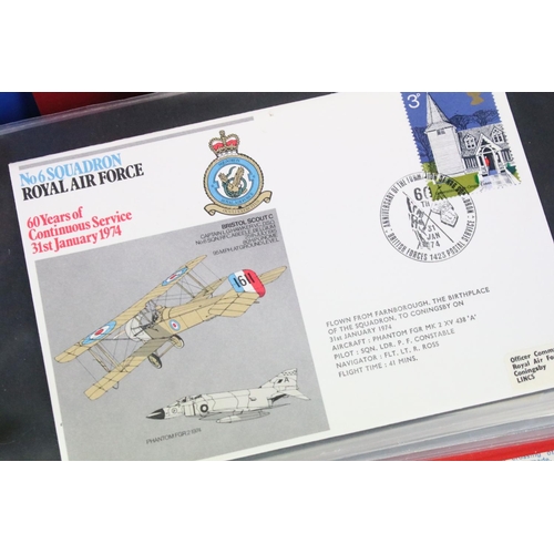 453 - A large collection of Royal Air Force / R.A.F. stamp first day covers within albums together with so... 