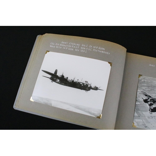 483 - A World War Two / WW2 era photograph postcard album contained original press photographs, photograph... 