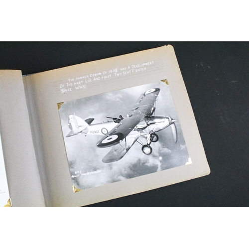 483 - A World War Two / WW2 era photograph postcard album contained original press photographs, photograph... 