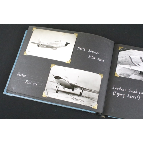 484 - A World War Two / WW2 era photograph postcard album contained original press photographs, photograph... 