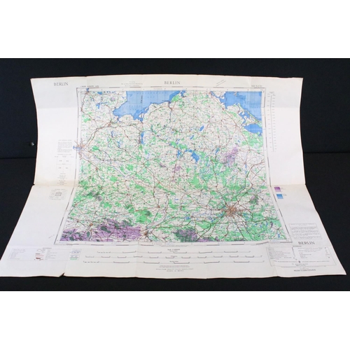 517 - A British military issued World War Two / WW2 1944 dated war department map of Berlin Germany.