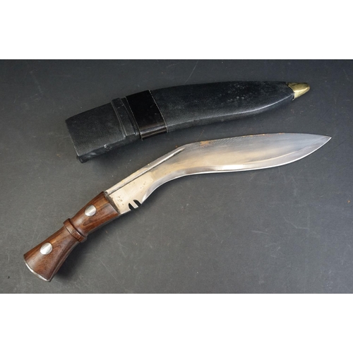 59 - A British (1st Gurkha Rifles) Kukri knife, Mk.III variant blade, made in Dehrudan India, Tempered st... 