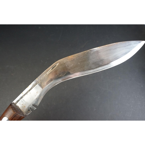 59 - A British (1st Gurkha Rifles) Kukri knife, Mk.III variant blade, made in Dehrudan India, Tempered st... 