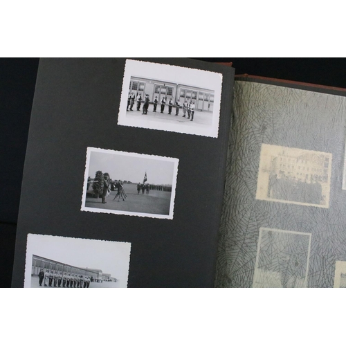 61 - A Genuine World War Two German soldiers photograph album complete with contents of seventy two photo... 