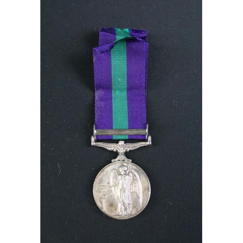 7 - A British full size General Service Medal / G.S.M. with Cyprus clasp, correctly named and issued to ... 