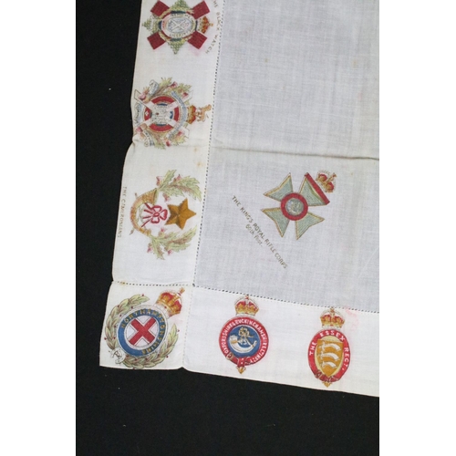 9 - A collection of World War One / WW1 patriotic silk handkerchiefs and postcards to include the Army S... 