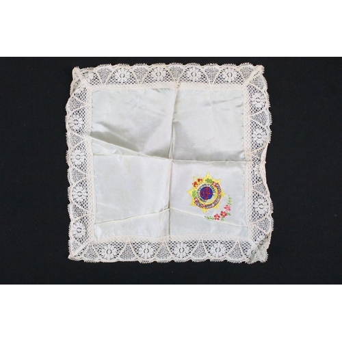 9 - A collection of World War One / WW1 patriotic silk handkerchiefs and postcards to include the Army S... 