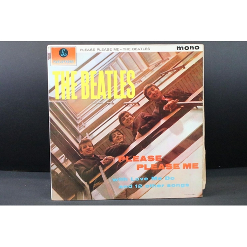 152 - Vinyl - 6 The Beatles original UK mono LPs all on the yellow Parlophone labels to include Please Ple... 