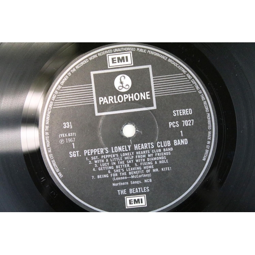 171 - Vinyl - 3 The Beatles LPs to include Sgt Pepper x 2 and Magical Mystery Tour.  First Sgt Pepper is o... 