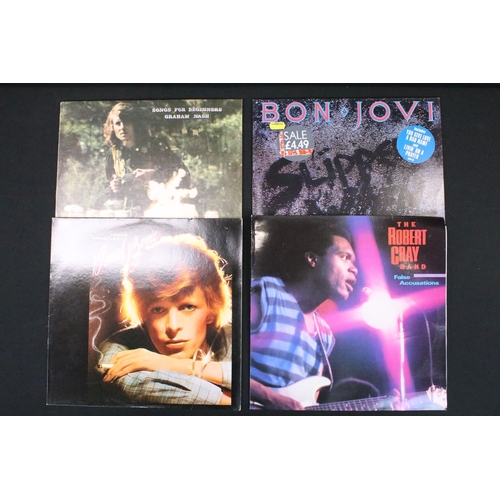 197 - Vinyl - Over 75 Rock & Pop LPs to include Bob Marley x 2, Ennio Morricone, Rolling Stones x 6, Joni ... 