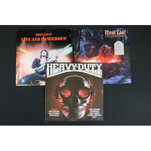 227 - Vinyl - 17 Rock / Heavy Rock LPs to include Motorhead No Remorse (leather sleeve), Black Sabbath (Pa... 