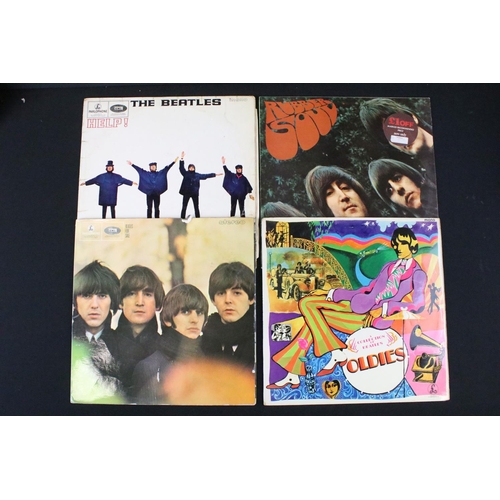 269 - Vinyl - 27 Beatles & Members LPs to include Abbey Road (misaligned apple), Let It Be (green apple), ... 