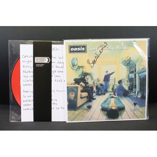 50 - Vinyl / Autograph - 2 LPs to include Oasis Definitely Maybe 25th anniversary silver vinyl edition si... 