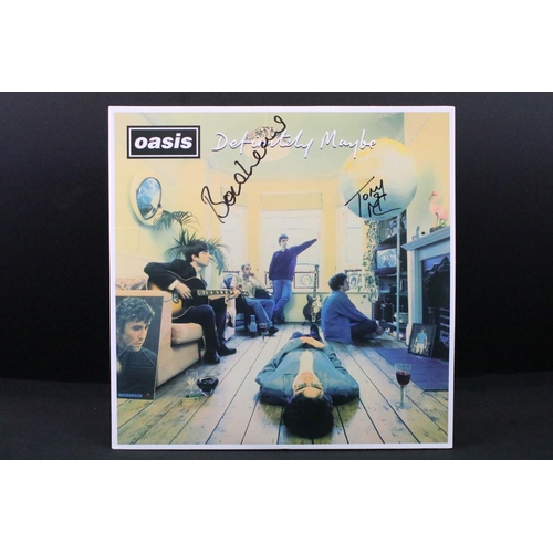 50 - Vinyl / Autograph - 2 LPs to include Oasis Definitely Maybe 25th anniversary silver vinyl edition si... 