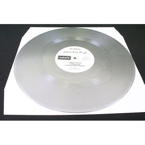 50 - Vinyl / Autograph - 2 LPs to include Oasis Definitely Maybe 25th anniversary silver vinyl edition si... 