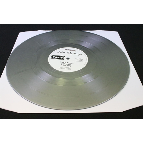 50 - Vinyl / Autograph - 2 LPs to include Oasis Definitely Maybe 25th anniversary silver vinyl edition si... 