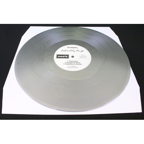 50 - Vinyl / Autograph - 2 LPs to include Oasis Definitely Maybe 25th anniversary silver vinyl edition si... 