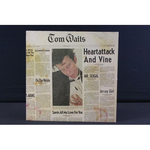 88 - Vinyl - 8 Tom Waits LPs to include Blue Valentine x 2 (one in open shrink), Swordfishtrombones, Boun... 