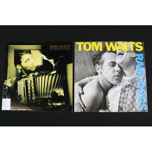 88 - Vinyl - 8 Tom Waits LPs to include Blue Valentine x 2 (one in open shrink), Swordfishtrombones, Boun... 