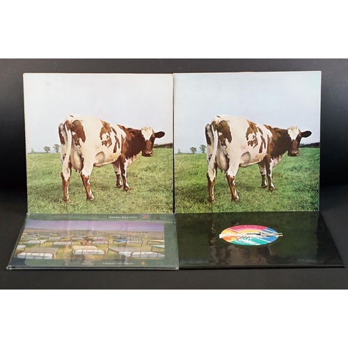 109 - Vinyl - 4 Pink Floyd LPs to include Atom Heart Mother x 2 (1 with no EMI is Vg+, 1 with EMI Vg), Wis... 