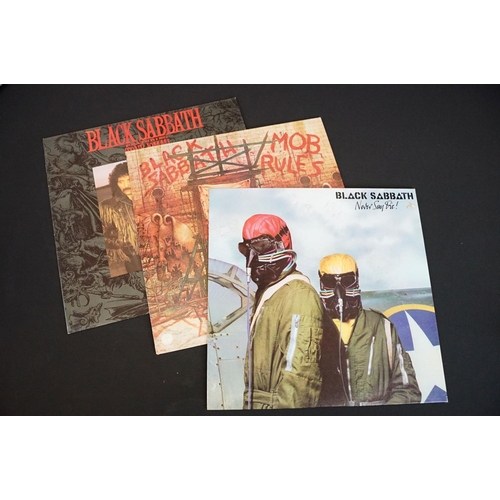 125 - Vinyl - 14 Black Sabbath LPs to include Master Of Reality (box sleeve), Vol 4 (Vertigo), Paranoid, S... 