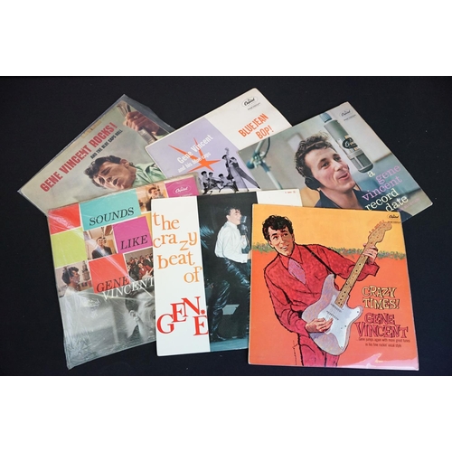 128 - Vinyl - 12 Gene Vincent LPs and 1 box set to include Gene Vincent & The Blue Caps (T811 original pre... 