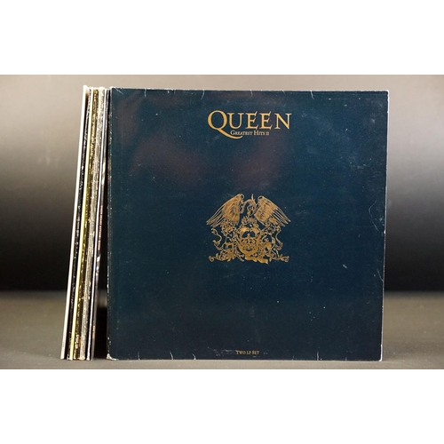 130 - Vinyl - 8 Queen / Members LPs to include Greatest Hits II, Sheer Heart Attack, The Game, Jazz, Live ... 