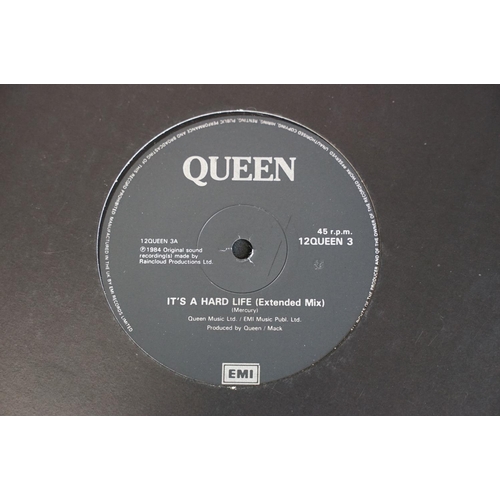 167 - Vinyl - 14 Queen & related LPs, 3 12