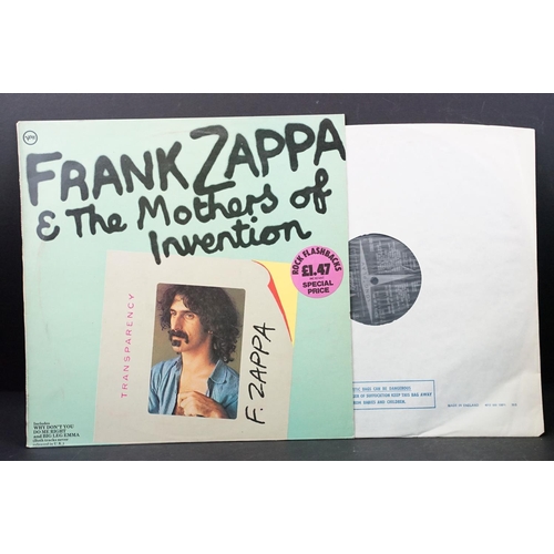 185 - Vinyl - 16 Frank Zappa / Mothers Of Invention LPs spanning their career.  Sleeves Vg overall, vinyl ... 