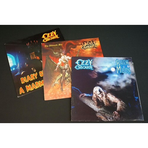 96 - Vinyl - 12 Black Sabbath LPs and 4 Ozzy Osbourne LPs to include Vol 4, Black Sabbath (self titled), ... 