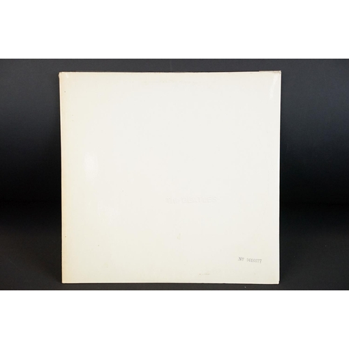 18 - Vinyl - 4 The Beatles LPs to include The White Album (top loader, stereo pressing ,No. 0416677, Mfd.... 