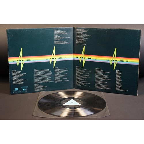 3 - Vinyl - Pink Floyd - Dark Side Of The Moon LP on Harvest SHVL 804. Solid blue triangle labels. Black... 