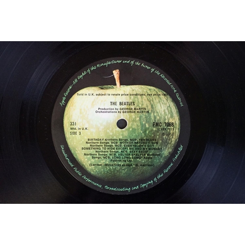 5 - Vinyl - The Beatles - White Album original mono pressing PMC7067, low number 0008599, top loader, MF... 