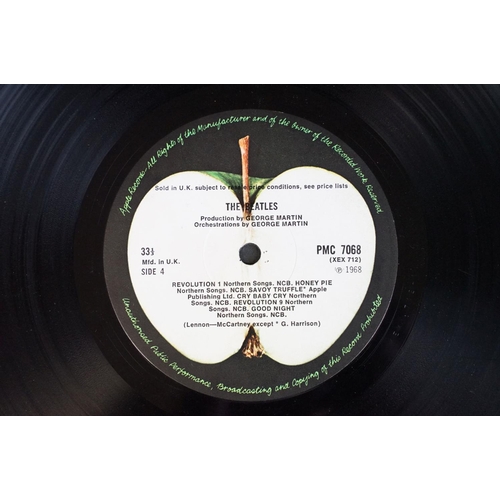 5 - Vinyl - The Beatles - White Album original mono pressing PMC7067, low number 0008599, top loader, MF... 