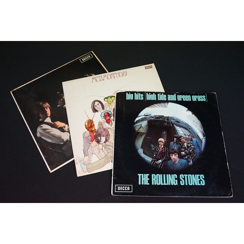 129 - Vinyl - 13 Rolling Stones LPs to include Sticky Fingers (working zip), Let It Bleed (boxed Decca ste... 