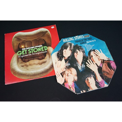 129 - Vinyl - 13 Rolling Stones LPs to include Sticky Fingers (working zip), Let It Bleed (boxed Decca ste... 