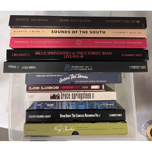 610 - CDs - 11 Rock & Pop box sets to include Bruce Springsteen x 2, Bob Dylan, Crosby Stills & Nash, Jani... 