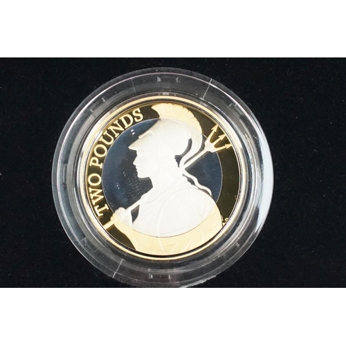 103 - A collection of three Royal Mint Queen Elizabeth II £2 silver proof coins to include 1995, 2015 and ... 